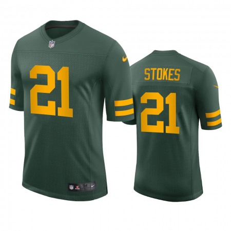 Green Bay Packers #21 Eric Stokes Men's Nike Alternate Vapor Limited Player NFL Jersey - Green