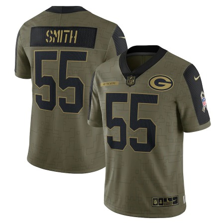 Green Bay Packers #55 Za'Darius Smith Olive Nike 2021 Salute To Service Limited Player Jersey