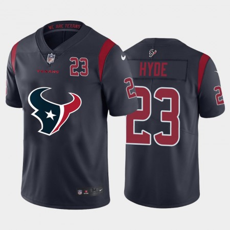 Houston Texans #23 Carlos Hyde Navy Blue Men's Nike Big Team Logo Player Vapor Limited NFL Jersey