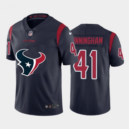 Houston Texans #41 Zach Cunningham Navy Blue Men's Nike Big Team Logo Vapor Limited NFL Jersey