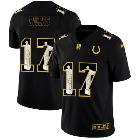 Indianapolis Colts #17 Philip Rivers Men's Nike Carbon Black Vapor Cristo Redentor Limited NFL Jersey