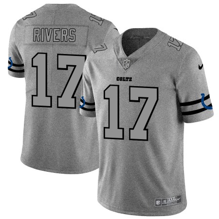 Indianapolis Colts #17 Philip Rivers Men's Nike Gray Gridiron II Vapor Untouchable Limited NFL Jersey