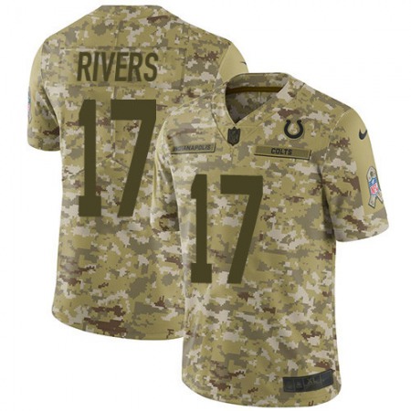 Nike Colts #17 Philip Rivers Camo Men's Stitched NFL Limited 2018 Salute To Service Jersey