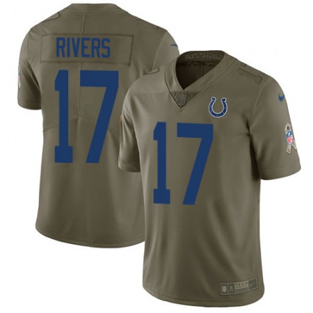 Nike Colts #17 Philip Rivers Olive Men's Stitched NFL Limited 2017 Salute To Service Jersey