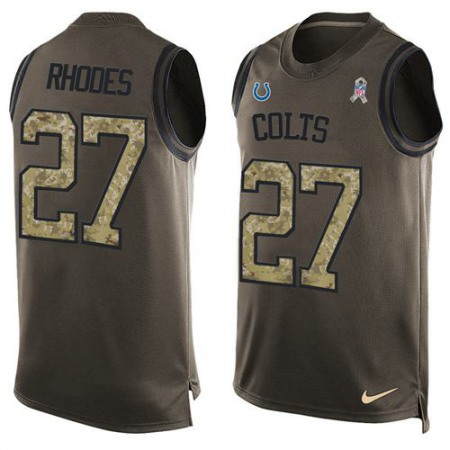 Nike Colts #27 Xavier Rhodes Green Men's Stitched NFL Limited Salute To Service Tank Top Jersey