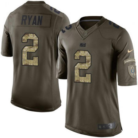 Nike Colts #2 Matt Ryan Green Men's Stitched NFL Limited 2015 Salute to Service Jersey
