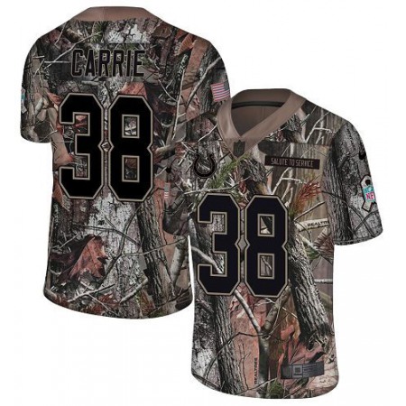 Nike Colts #38 T.J. Carrie Camo Men's Stitched NFL Limited Rush Realtree Jersey