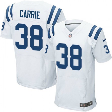 Nike Colts #38 T.J. Carrie White Men's Stitched NFL New Elite Jersey