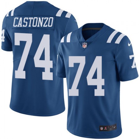 Nike Colts #74 Anthony Castonzo Royal Blue Men's Stitched NFL Limited Rush Jersey