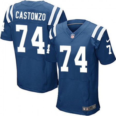 Nike Colts #74 Anthony Castonzo Royal Blue Team Color Men's Stitched NFL Vapor Untouchable Elite Jersey
