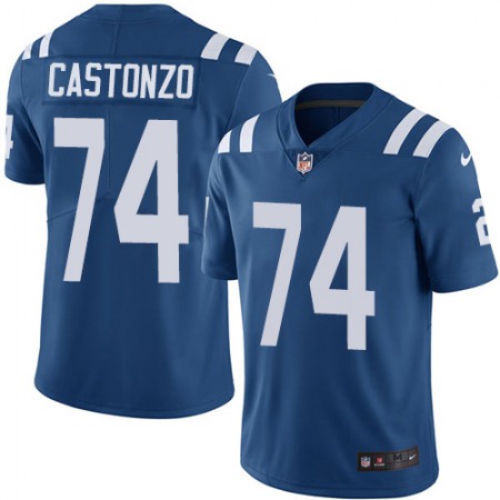 Nike Colts #74 Anthony Castonzo Royal Blue Team Color Men's Stitched NFL Vapor Untouchable Limited Jersey