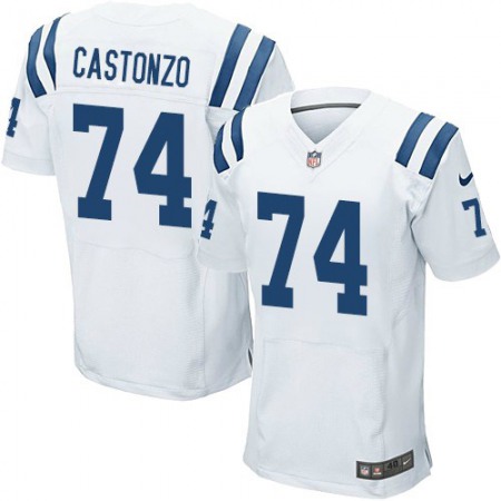 Nike Colts #74 Anthony Castonzo White Men's Stitched NFL New Elite Jersey