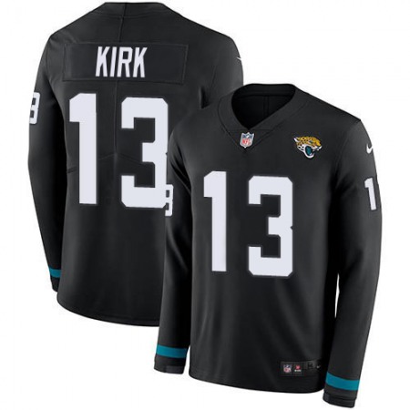 Nike Jaguars #13 Christian Kirk Black Team Color Men's Stitched NFL Limited Therma Long Sleeve Jersey