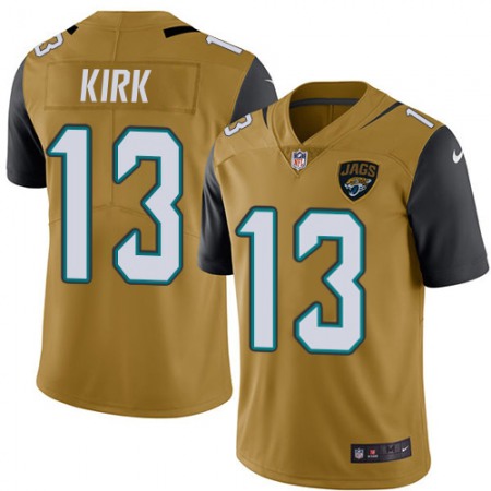 Nike Jaguars #13 Christian Kirk Gold Men's Stitched NFL Limited Rush Jersey
