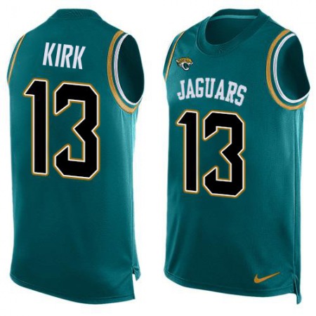 Nike Jaguars #13 Christian Kirk Teal Green Team Color Men's Stitched NFL Limited Tank Top Jersey