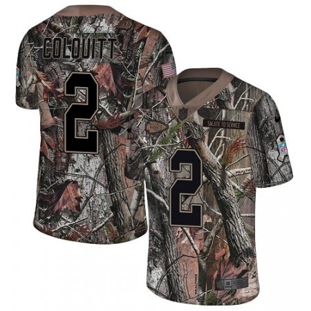 Nike Chiefs #2 Dustin Colquitt Camo Men's Stitched NFL Limited Rush Realtree Jersey