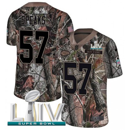 Nike Chiefs #57 Breeland Speaks Camo Super Bowl LIV 2020 Men's Stitched NFL Limited Rush Realtree Jersey