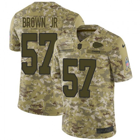 Nike Chiefs #57 Orlando Brown Jr. Camo Men's Stitched NFL Limited 2018 Salute To Service Jersey