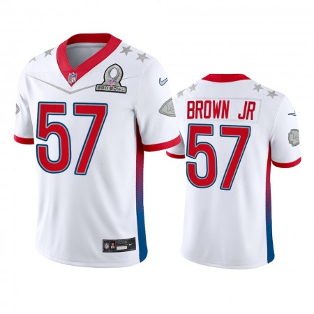 Nike Chiefs #57 Orlando Brown Jr. Men's NFL 2022 AFC Pro Bowl Game Jersey White