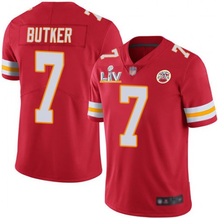 Nike Chiefs #7 Harrison Butker Red Team Color Men's Super Bowl LV Bound Stitched NFL Vapor Untouchable Limited Jersey