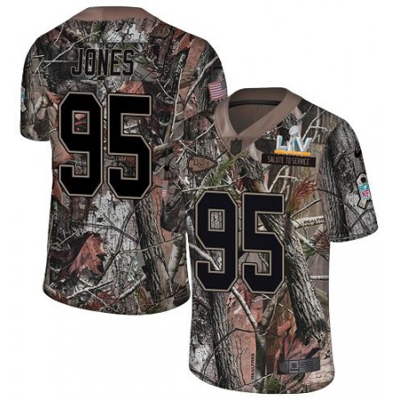 Nike Chiefs #95 Chris Jones Camo Men's Super Bowl LV Bound Stitched NFL Limited Rush Realtree Jersey