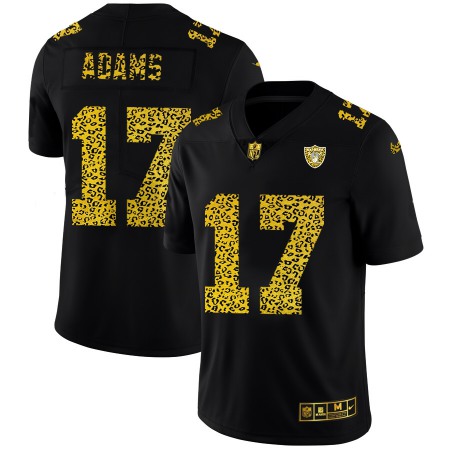 Las Vegas Raiders #17 Davante Adams Men's Nike Leopard Print Fashion Vapor Limited NFL Jersey Black