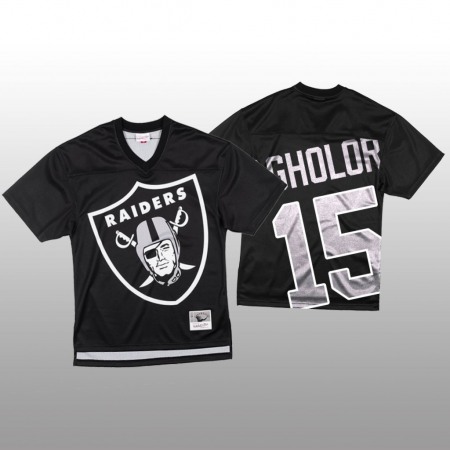 NFL Las Vegas Raiders #15 Nelson Agholor Black Men's Mitchell & Nell Big Face Fashion Limited NFL Jersey