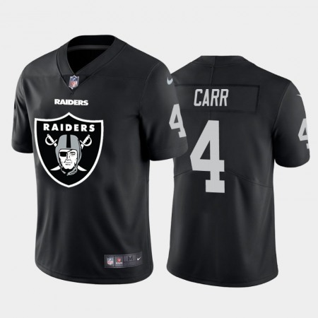 Las Vegas Raiders #4 Derek Carr Black Men's Nike Big Team Logo Vapor Limited NFL Jersey