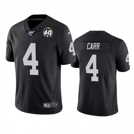 Nike Raiders #4 Derek Carr Black 60th Anniversary Vapor Limited Stitched NFL 100th Season Jersey