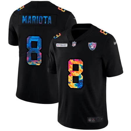 Las Vegas Raiders #8 Marcus Mariota Men's Nike Multi-Color Black 2020 NFL Crucial Catch Vapor Untouchable Limited Jersey