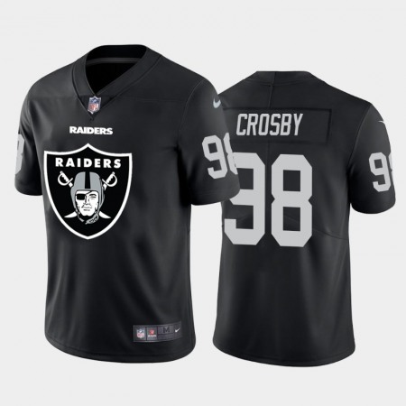 Las Vegas Raiders #98 Maxx Crosby Black Men's Nike Big Team Logo Vapor Limited NFL Jersey