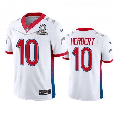 Nike Chargers #10 Justin Herbert Men's NFL 2022 AFC Pro Bowl Game Jersey White