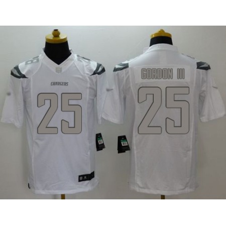 Nike Chargers #25 Melvin Gordon III White Men's Stitched NFL Limited Platinum Jersey