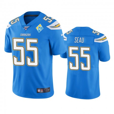 Los Angeles Chargers #55 Junior Seau Light Blue 60th Anniversary Vapor Limited NFL Jersey