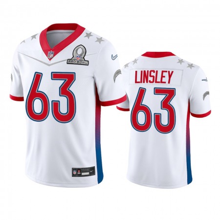 Nike Chargers #63 Corey Linsley Men's NFL 2022 AFC Pro Bowl Game Jersey White