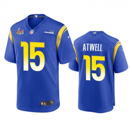Los Angeles Rams #15 Tutu Atwell Men's Super Bowl LVI Patch Nike Game NFL Jersey - Royal