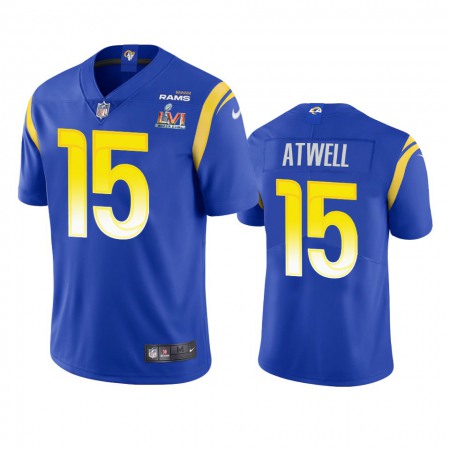 Los Angeles Rams #15 Tutu Atwell Men's Super Bowl LVI Patch Nike Vapor Limited NFL Jersey - Royal