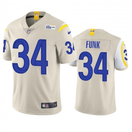 Los Angeles Rams #34 Jake Funk Men's Nike Vapor Limited NFL Jersey - Bone