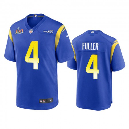 Los Angeles Rams #4 Jordan Fuller Men's Super Bowl LVI Patch Nike Game NFL Jersey - Royal