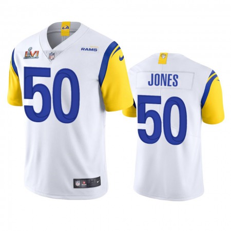 Los Angeles Rams #50 Ernest Jones Men's Super Bowl LVI Patch Nike Alternate Vapor Limited NFL Jersey - White