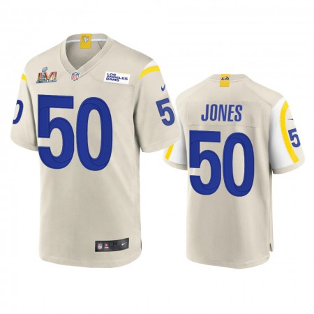 Los Angeles Rams #50 Ernest Jones Men's Super Bowl LVI Patch Nike Game NFL Jersey - Bone