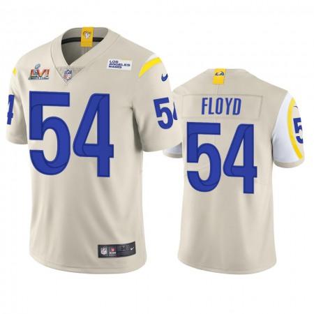 Los Angeles Rams #54 Leonard Floyd Men's Super Bowl LVI Patch Nike Vapor Limited NFL Jersey - Bone
