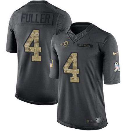 Nike Rams #4 Jordan Fuller Black Men's Stitched NFL Limited 2016 Salute to Service Jersey