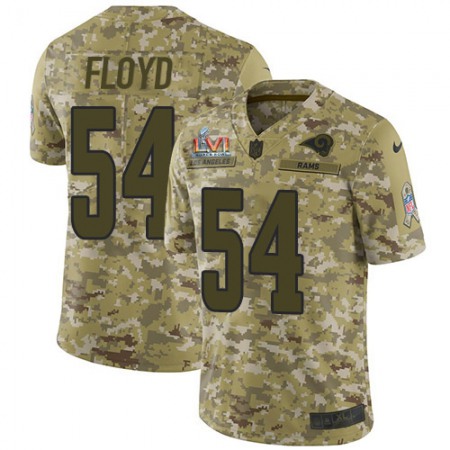 Nike Rams #54 Leonard Floyd Camo Super Bowl LVI Patch Men's Stitched NFL Limited 2018 Salute To Service Jersey