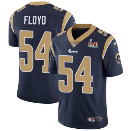 Nike Rams #54 Leonard Floyd Navy Blue Team Color Super Bowl LVI Patch Men's Stitched NFL Vapor Untouchable Limited Jersey