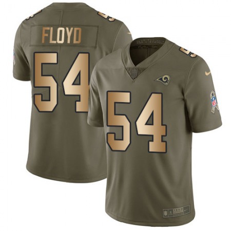 Nike Rams #54 Leonard Floyd Olive/Gold Men's Stitched NFL Limited 2017 Salute To Service Jersey