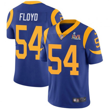Nike Rams #54 Leonard Floyd Royal Blue Alternate Super Bowl LVI Patch Men's Stitched NFL Vapor Untouchable Limited Jersey