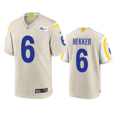 Los Angeles Rams #6 Johnny Hekker Men's Nike Game NFL Jersey - Bone