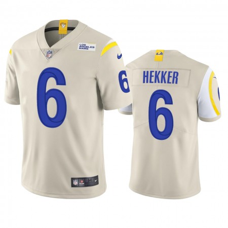 Los Angeles Rams #6 Johnny Hekker Men's Nike Vapor Limited NFL Jersey - Bone