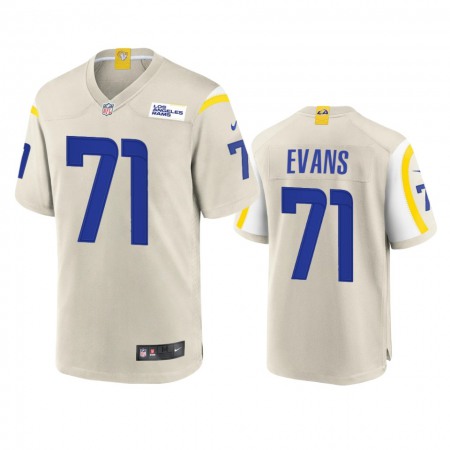 Los Angeles Rams #71 Bobby Evans Men's Nike Game NFL Jersey - Bone